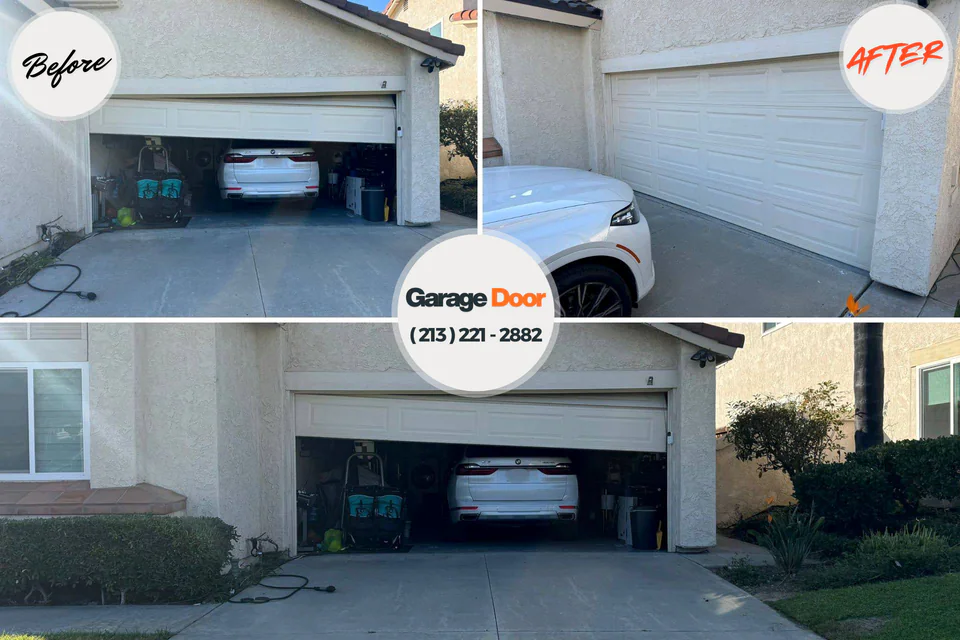 Before and after: garage door repair Otis Orchards-East Farms, WA